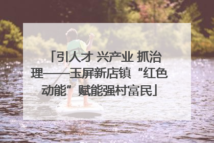 引人才 兴产业 抓治理——玉屏新店镇“红色动能”赋能强村富民