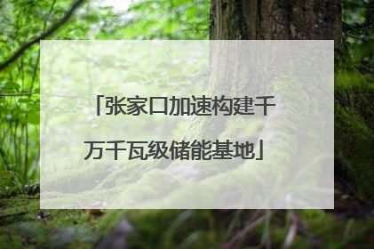 张家口加速构建千万千瓦级储能基地