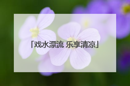 戏水漂流 乐享清凉