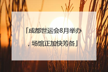 成都世运会8月举办，场馆正加快筹备
