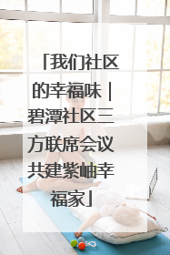 我们社区的幸福味｜碧潭社区三方联席会议共建紫岫幸福家