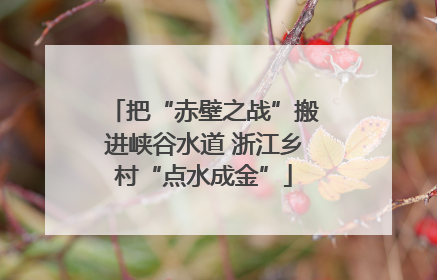 把“赤壁之战”搬进峡谷水道 浙江乡村“点水成金”