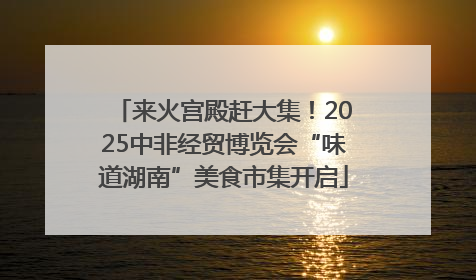 来火宫殿赶大集！2025中非经贸博览会“味道湖南”美食市集开启