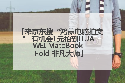 来京东搜“鸿蒙电脑拍卖” 有机会1元拍到HUAWEI MateBook Fold 非凡大师