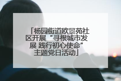 杨园街道欧景苑社区开展“寻根城市发展 践行初心使命”主题党日活动