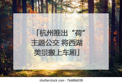 杭州推出“荷”主题公交 将西湖美景搬上车厢