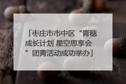 枣庄市市中区“青穗成长计划 星空思享会”团青活动成功举办