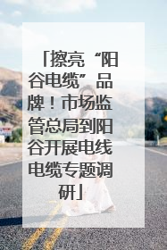 擦亮“阳谷电缆”品牌！市场监管总局到阳谷开展电线电缆专题调研