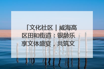 文化社区｜威海高区田和街道：银龄乐享文体盛宴，共筑文化社区幸福共同体