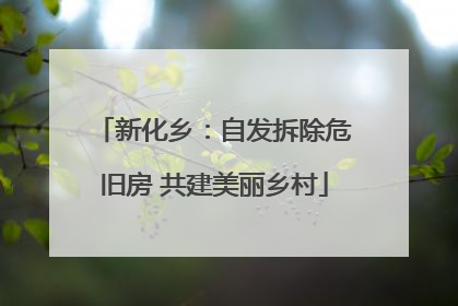 新化乡：自发拆除危旧房 共建美丽乡村