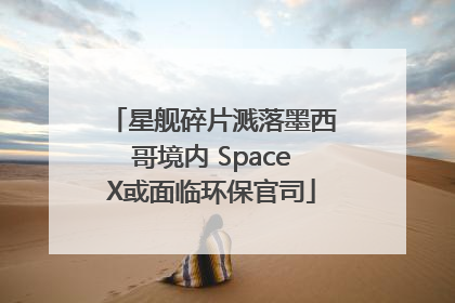 星舰碎片溅落墨西哥境内 SpaceX或面临环保官司