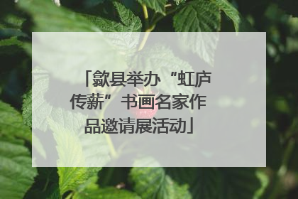 歙县举办“虹庐传薪”书画名家作品邀请展活动