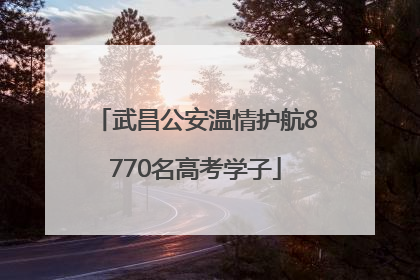 武昌公安温情护航8770名高考学子