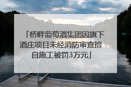 桥畔葡萄酒集团因旗下酒庄项目未经消防审查擅自施工被罚3万元
