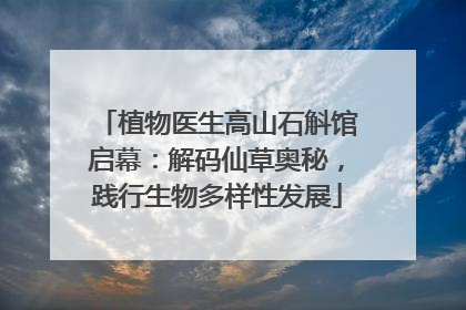 植物医生高山石斛馆启幕：解码仙草奥秘，践行生物多样性发展