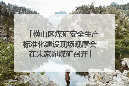横山区煤矿安全生产标准化建设现场观摩会在朱家峁煤矿召开