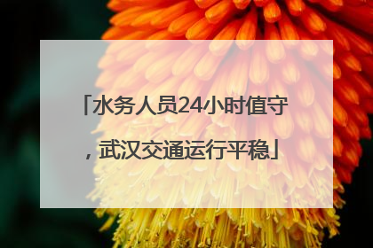 水务人员24小时值守，武汉交通运行平稳