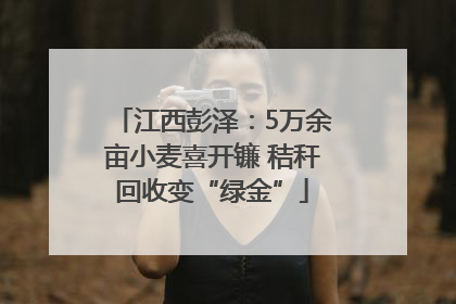 江西彭泽：5万余亩小麦喜开镰 秸秆回收变“绿金”