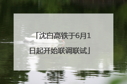 沈白高铁于6月1日起开始联调联试