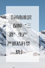 河南淮滨：保障“三夏”生产 严抓秸秆禁烧