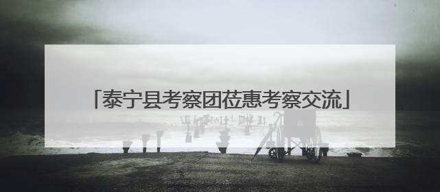 泰宁县考察团莅惠考察交流