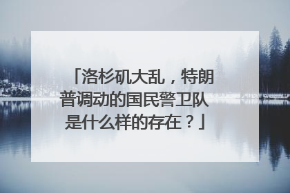 洛杉矶大乱，特朗普调动的国民警卫队是什么样的存在？