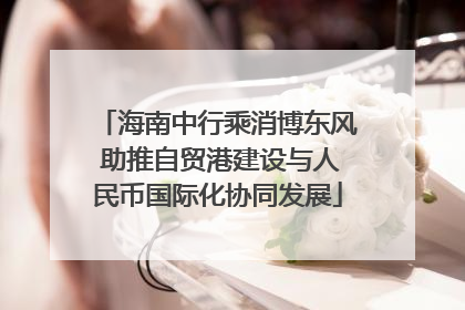 海南中行乘消博东风 助推自贸港建设与人民币国际化协同发展