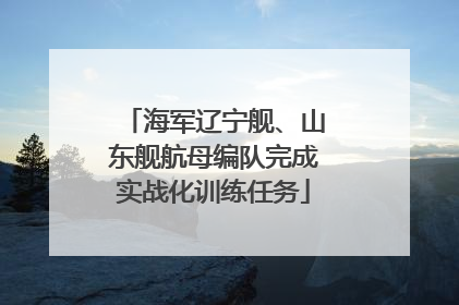 海军辽宁舰、山东舰航母编队完成实战化训练任务