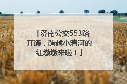 济南公交553路开通，跨越小清河的红墩墩来啦！