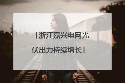 浙江嘉兴电网光伏出力持续增长