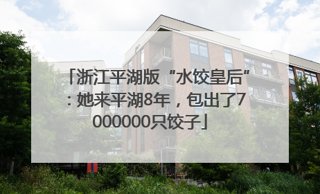 浙江平湖版“水饺皇后”：她来平湖8年，包出了7000000只饺子