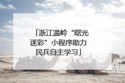浙江温岭“曙光迷彩”小程序助力民兵自主学习