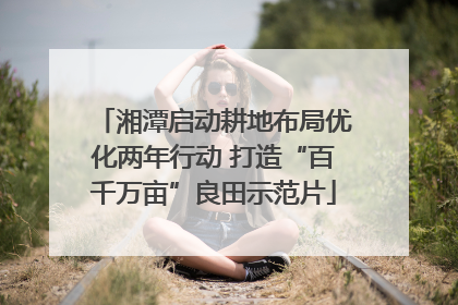 湘潭启动耕地布局优化两年行动 打造“百千万亩”良田示范片