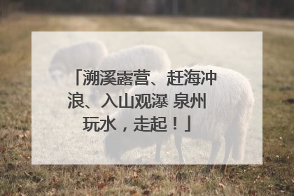 溯溪露营、赶海冲浪、入山观瀑 泉州玩水，走起！