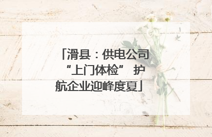滑县：供电公司“上门体检” 护航企业迎峰度夏