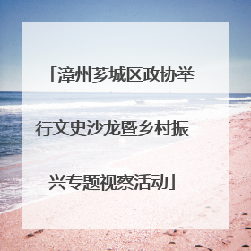 漳州芗城区政协举行文史沙龙暨乡村振兴专题视察活动