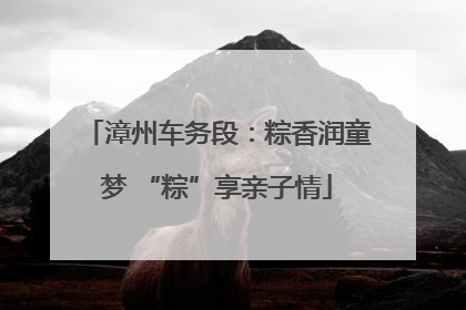 漳州车务段：粽香润童梦 “粽”享亲子情