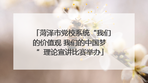 菏泽市党校系统“我们的价值观 我们的中国梦”理论宣讲比赛举办