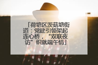 荷塘区茨菇塘街道：党建引领架起连心桥，“双联夜访”织就端午情
