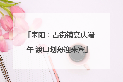 耒阳：古街铺宴庆端午 渡口划舟迎来宾