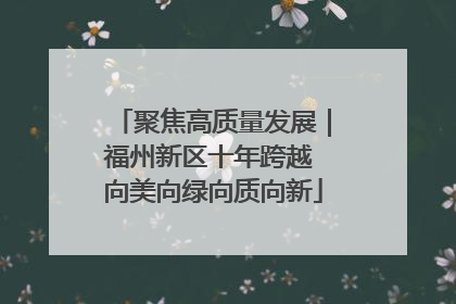 聚焦高质量发展｜福州新区十年跨越 向美向绿向质向新