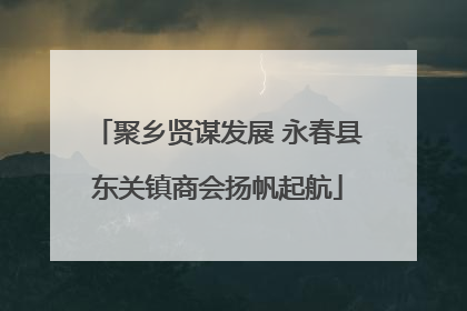 聚乡贤谋发展 永春县东关镇商会扬帆起航