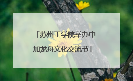 苏州工学院举办中加龙舟文化交流节