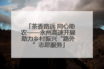 茶香路远 同心助农——永州高速开展助力乡村振兴“路外”志愿服务