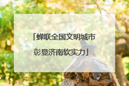 蝉联全国文明城市 彰显济南软实力