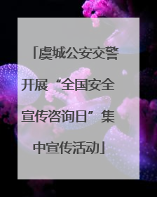 虞城公安交警开展“全国安全宣传咨询日”集中宣传活动