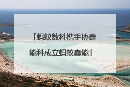 蚂蚁数科携手协鑫能科成立蚂蚁鑫能