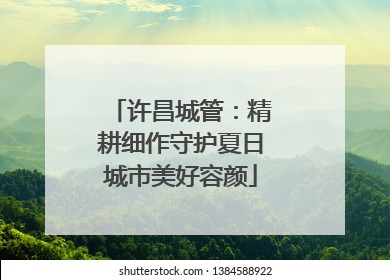 许昌城管：精耕细作守护夏日城市美好容颜