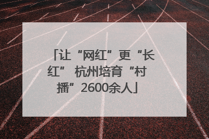 让“网红”更“长红” 杭州培育“村播”2600余人