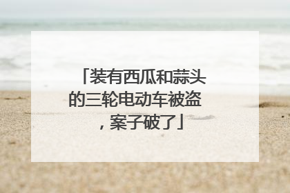 装有西瓜和蒜头的三轮电动车被盗，案子破了